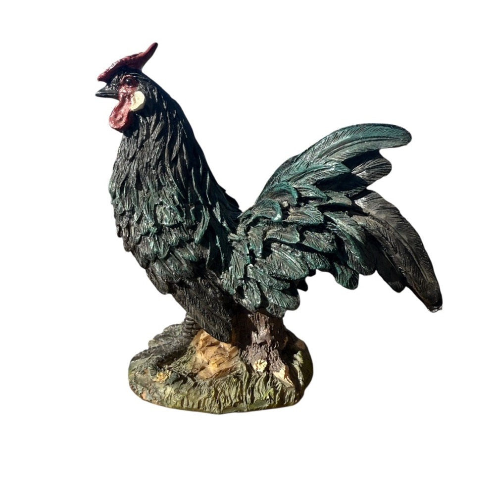 🐓 VINTAGE ROOSTER STATUE – FARMHOUSE DECOR – HAND-PAINTED DETAIL - Picture 8 of 13